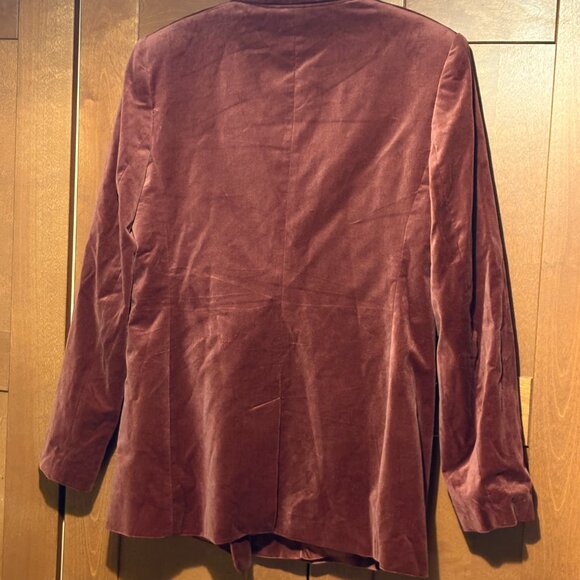 Banana Republic Blazer Sz 12 Red / Wine  BurgundyTailered  Jacket Cardigan $280 - Picture 7 of 13